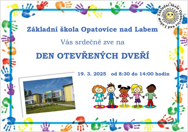 DEN OTEVŘENÝCH DVEŘÍ 19.3.2025 od 8:30 do 14:00 hodin